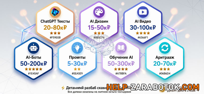 Обзор 7 способов заработка на нейросетях: доход от 5к до 300к в месяц 7 способов заработка на нейросетях - сравнение доходности и сложности методов от ChatGPT до арбитража AI-контента